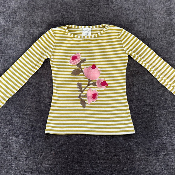 Persnickety Green and White Striped Long Sleeve Tee - Picture 1 of 4